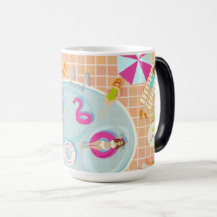 Taza Mágica Chicas de bikini y chicos jugando al billar