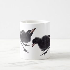 Taza Mágica Chinesische Tuschekunst mit Vogelmotiv