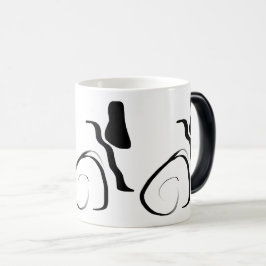Taza Mágica Ciclo de giro: Resumen en blanco y negro