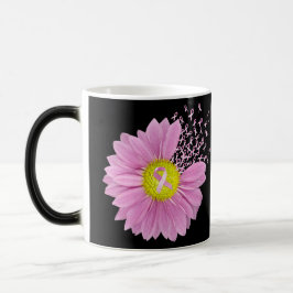 Taza Mágica Cinta rosa Daisy de Cáncer de Mama
