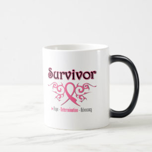 Taza Mágica Cinta tribal de sobreviviente de cáncer de mama