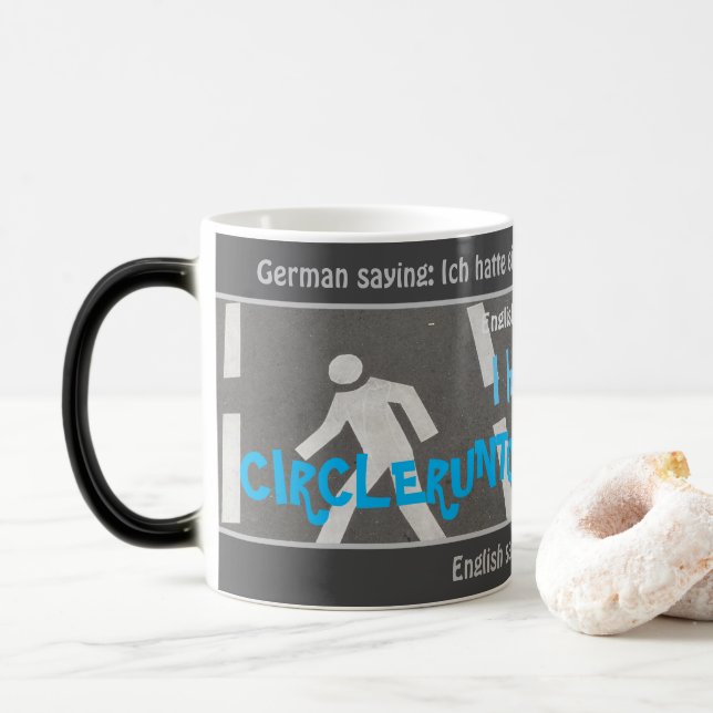 Taza Mágica CIRCLERUNTOGETHERBREAK - tonto traducido alemán! (Con donut)