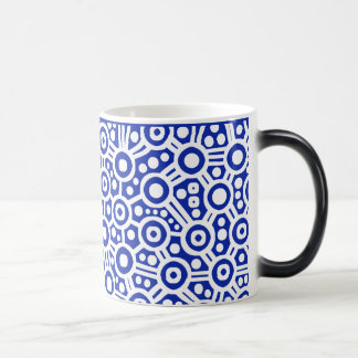 Taza Mágica Circuito alienígena - Blanco sobre azul