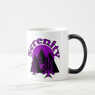 Taza Mágica Cita de serenidad Árboles modernos de luna morada