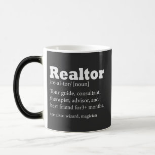 Taza Mágica Cita divertida del agente inmobiliario Realtor