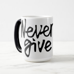 Taza Mágica Cita Motivacional Nunca Te Rindas Café Minimalista