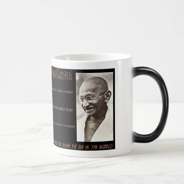 Taza Mágica Citas de Gandhi (Derecha)