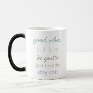 Taza Mágica Citas Positivas Pastel - Buenos Vibes Amor A Sí Mi