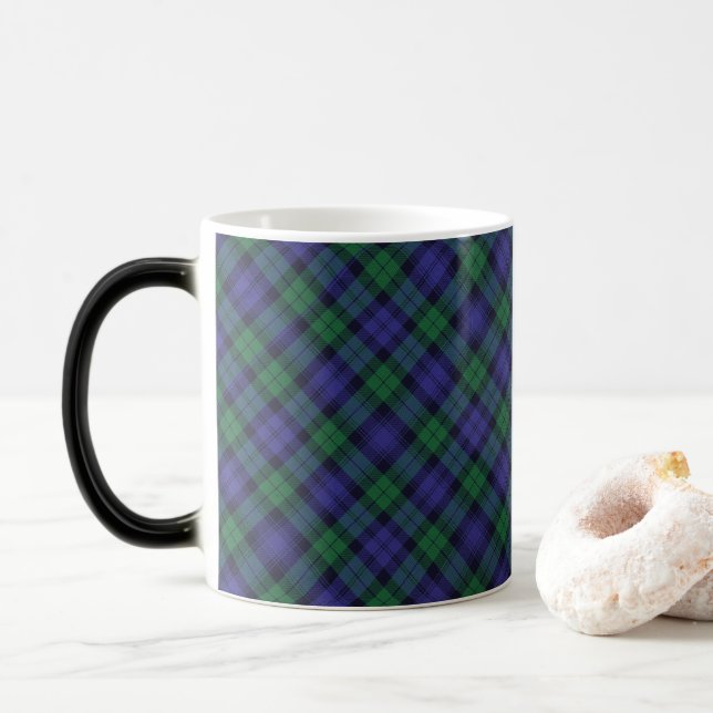 Taza Mágica Clan Campbell Black Watch Scottish Tartán (Con donut)