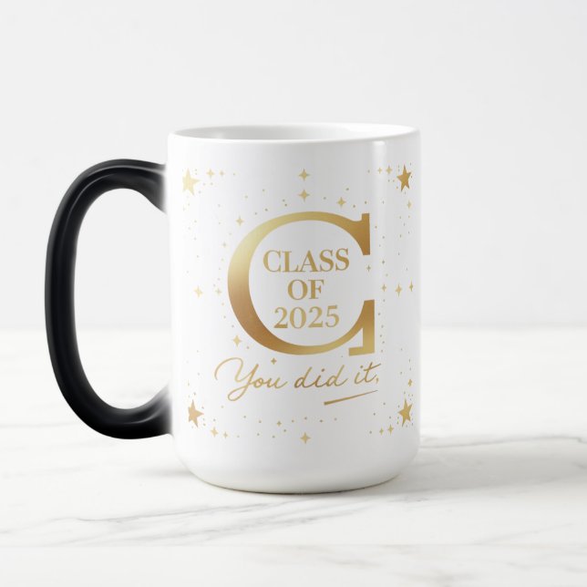 Taza Mágica Clase de 2025 - Lo hiciste Carta de oro "C" (Izquierda)