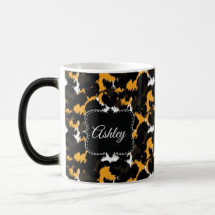 Taza Mágica Clásico Cheetah Print Splash Fun Monograma Persona