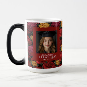 Taza Mágica Clavel Floral Única Felicita Graduado