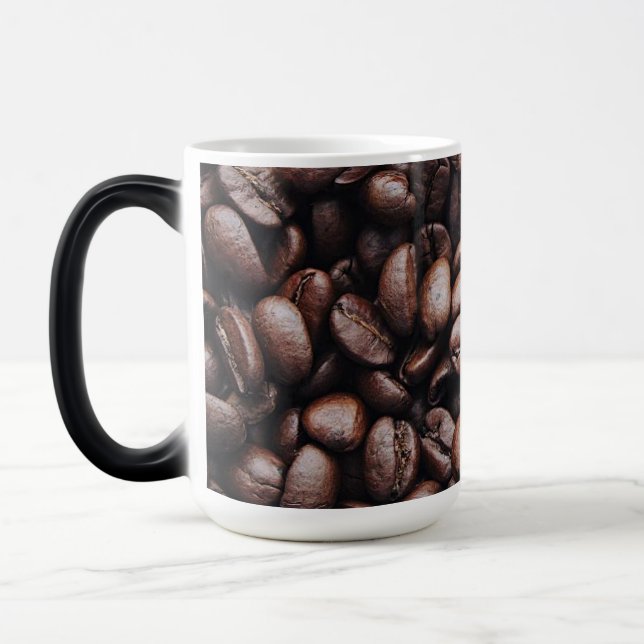 Taza Mágica Coffee Beans Mug - Cerámica Gráfica de brea aromát (Izquierda)