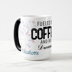 Taza Mágica Coffee Mug Patriotic 4th of July Custom Name 