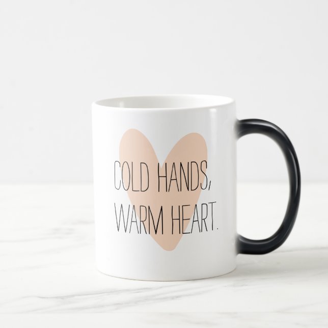 Taza Mágica "Cold hands,warm heart" Pink Heart (Derecha)
