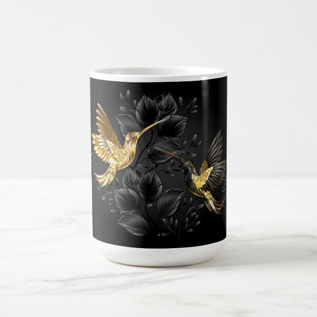 Taza Mágica Colibrí negro y dorado (Centro)