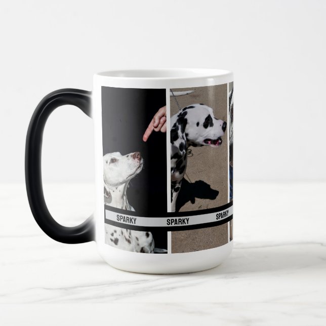 Taza Mágica Collage de fotos Mascota personalizado para teléfo (Izquierda)
