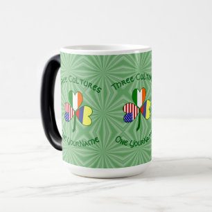 Taza Mágica Colombia Irlanda EE. UU. Trébol Bandera Personaliz