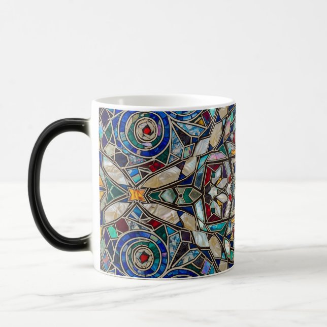 Taza Mágica color changing mosaic stained glass ceramic mug (Izquierda)