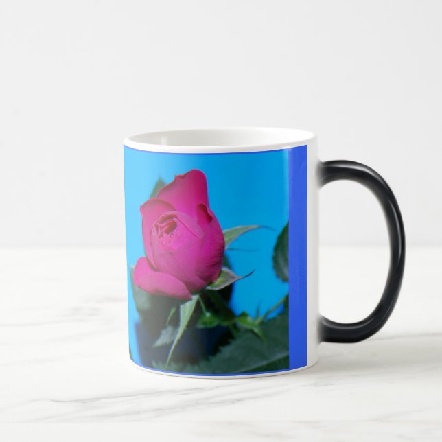 Taza Mágica Color de rosa rosado bonito (Derecha)