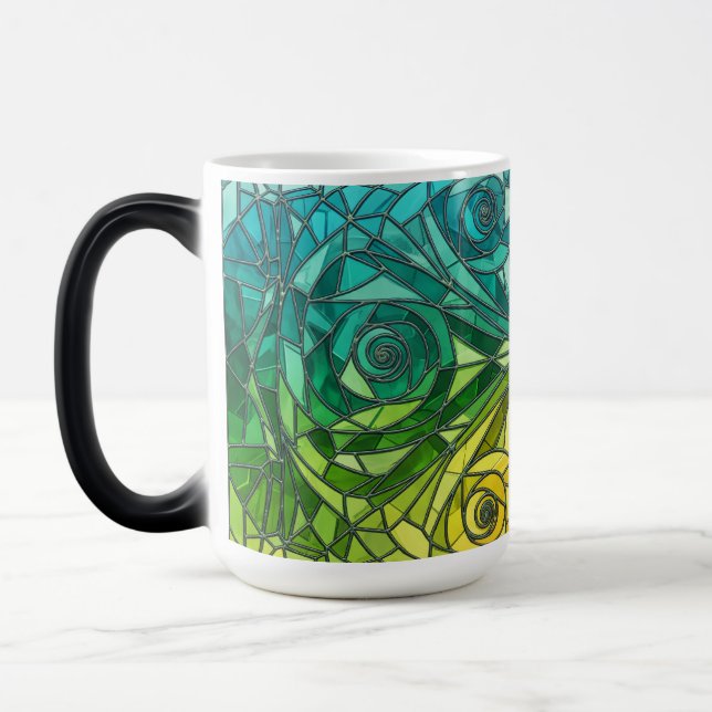 Taza Mágica Color morphing modern mosaic design mug (Izquierda)