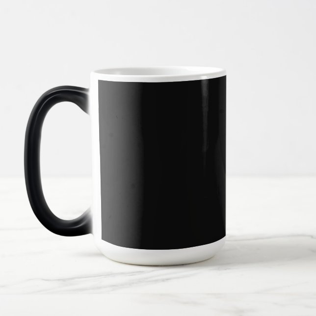 Taza Mágica Color negro único profesional | Clásico Elegante (Izquierda)