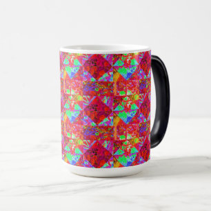 Taza Mágica Coloreada Pintura de Colcha de Jardín con Hortensi