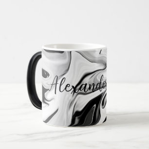 Taza Mágica Colores retro elegantes abstractos textura fluida