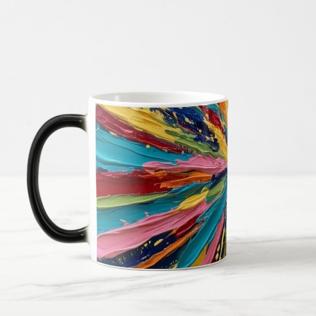 Taza Mágica Colorido del arte abstracto (Izquierda)