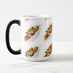 Taza Mágica Coma más plantas con letras de motivación de ensal