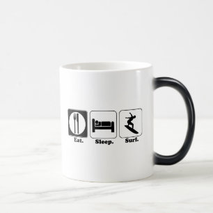 Taza Mágica comer surf