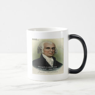 Taza Mágica Comillas de James Madison "Filosofía/Sentido común