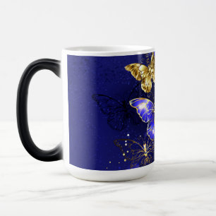 Taza Mágica Composición con mariposas de zafiro