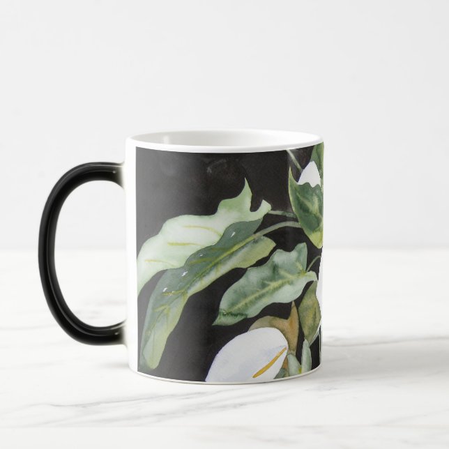 Taza mágica con acuarela de alcatraces (Izquierda)