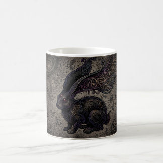 Taza Mágica Conejo Gótico de Pascua entre Estrellas