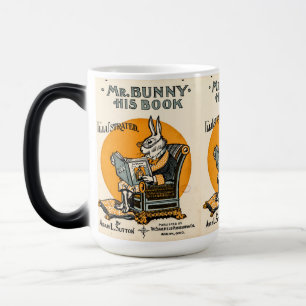 Taza Mágica Conejo Vintage con Libro - Profesor, Estudiante