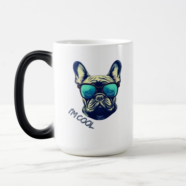 Taza Mágica Cool French Bulldog in Sunglasses (Izquierda)