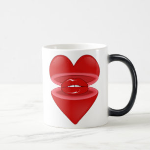 Taza Mágica Corazón con labios