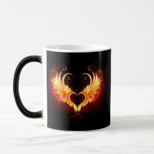 Taza Mágica Corazón de Fuego Ángel con Alas