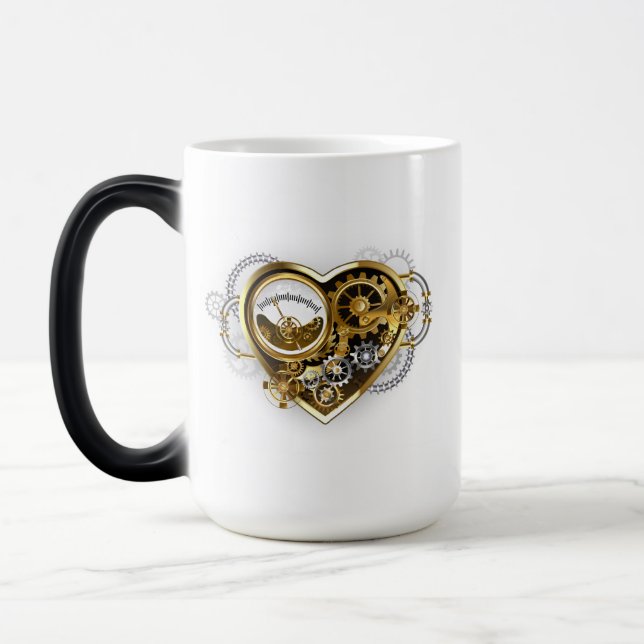 Taza Mágica Corazón de vapor con un manómetro (Izquierda)