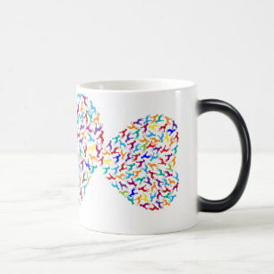 Taza Mágica Corazón hecho de Grandes Daneses