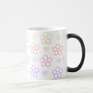 Taza Mágica Corazón y flor café Mug