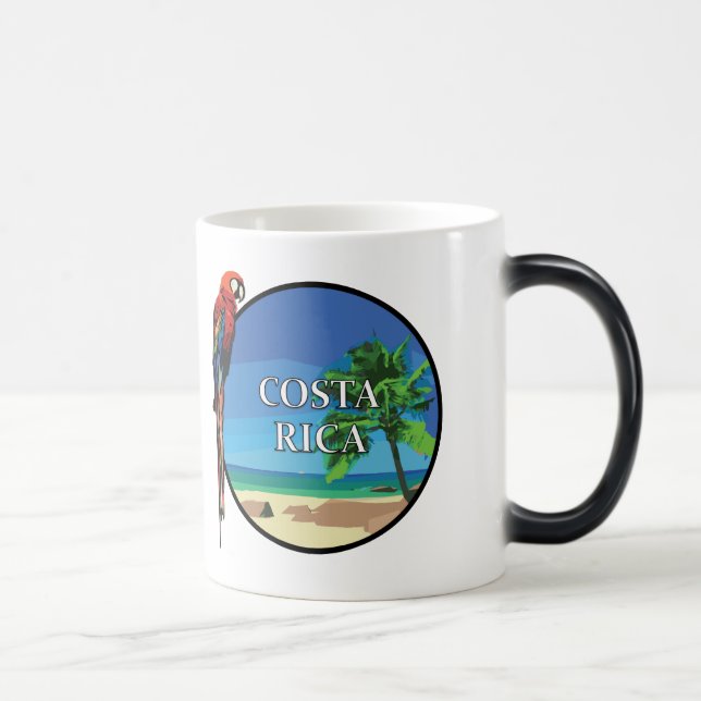 Taza Mágica Costa Rica - Morphing Mug negro/blanco de 11 onzas (Derecha)