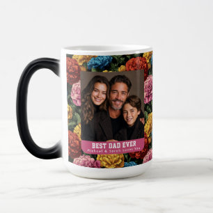 Taza Mágica Cottagecore Clavel Flor Día del Primer Padre