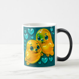 Taza Mágica couple phoques amoureux