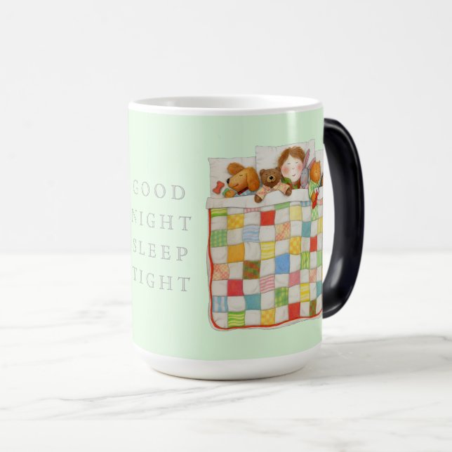 Taza Mágica COZY QUILT Tall Green Morphing Mug (Anverso derecho)