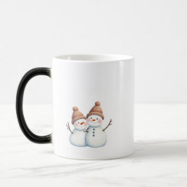 Taza Mágica Cozy Winter Snowmen coffe mug