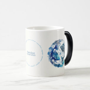 Taza Mágica Crea tu propia acuarela Blue Pisces Zodiac