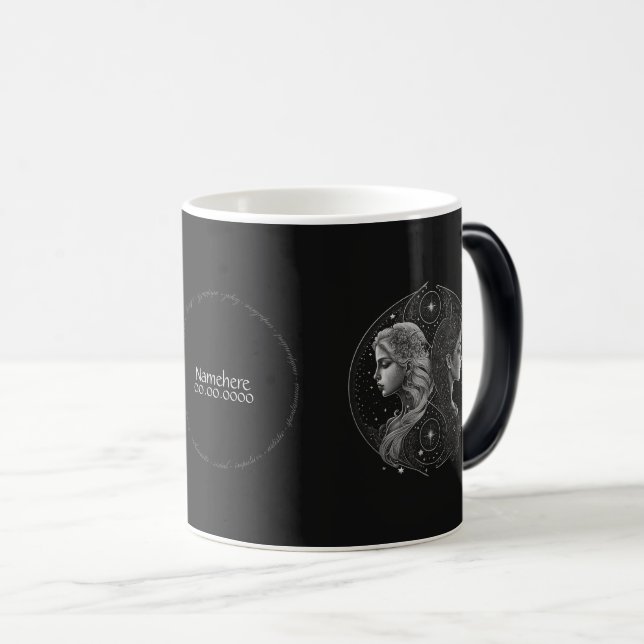 Taza Mágica Crea tu propia astrología mística Gemini Zodiac (Anverso derecho)