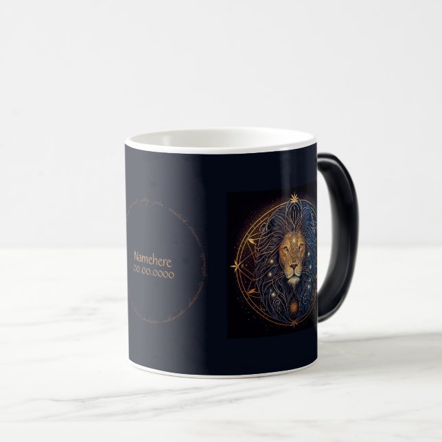 Taza Mágica Crea tu propia Astrología Mística Leo Zodiac (Anverso derecho)